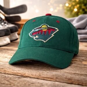 Vintage Minnesota Wild Logo Athletic Snapback Hat Cap NHL Hockey Puma